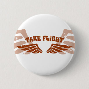 Vliegtuigvleugels nemen ronde button 5,7 cm