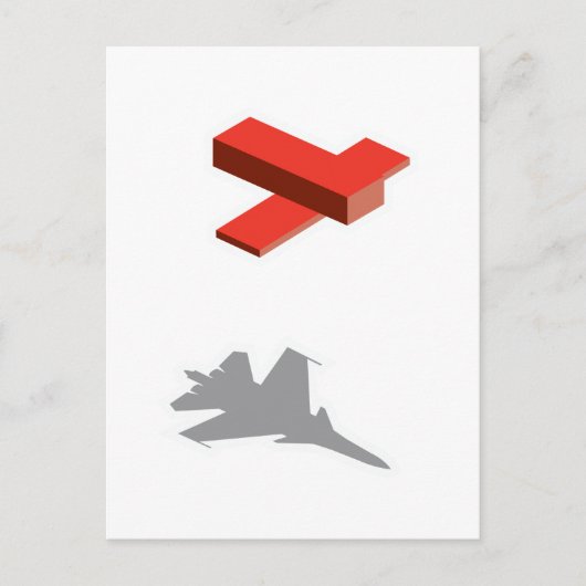 Vliegtuigvliegtuig Briefkaart (Voorkant)