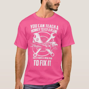 Vliegtuigvliegtuig Mechanic Real man T-shirt