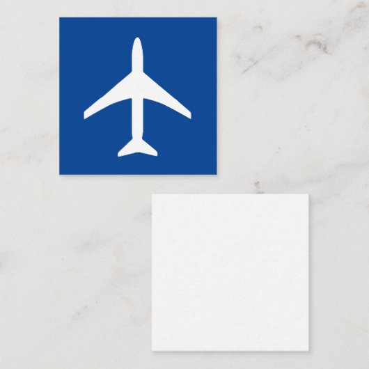 Vliegtuigvliegtuig piloot informatiekaartje (Voorkant / Achterkant)