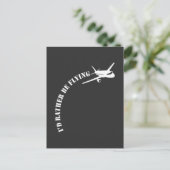 Vliegtuigvliegtuigexploitant vliegend vliegtuig briefkaart (Staand voorkant)