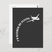 Vliegtuigvliegtuigexploitant vliegend vliegtuig briefkaart (Voorkant / Achterkant)