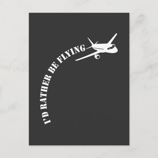Vliegtuigvliegtuigexploitant vliegend vliegtuig briefkaart (Voorkant)