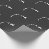 Vliegtuigvliegtuigexploitant vliegend vliegtuig cadeaupapier (Hoek)