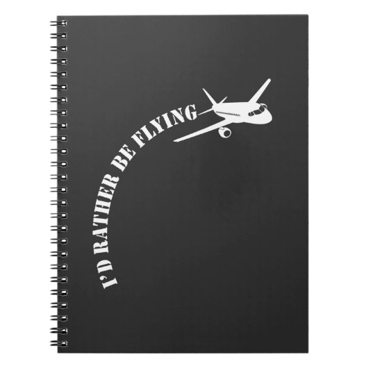 Vliegtuigvliegtuigexploitant vliegend vliegtuig notitieboek (Voorkant)