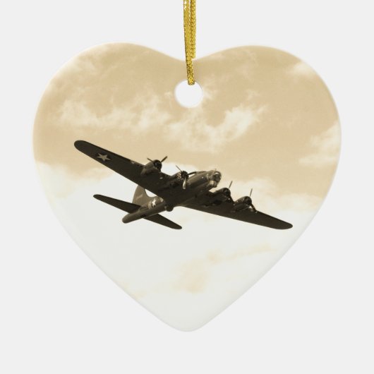 Vliegtuigvlucht Keramisch Ornament (Voorkant)