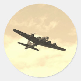 Vliegtuigvlucht Ronde Sticker