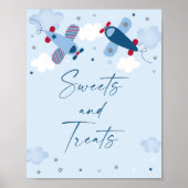 Vliegtuigwolken Verjaarstop Poster (Voorkant)