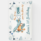 vlieguren met nachtbanners spandoek (Verticaal)