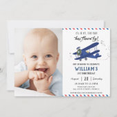  vliegveld Blauw gouddag Foto Kaart (Voorkant)