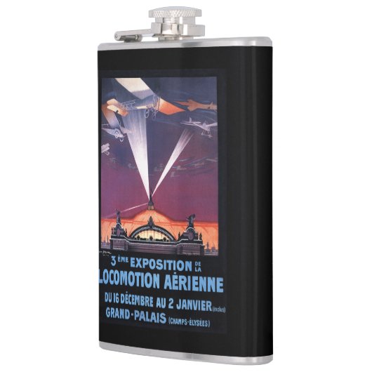 Vliegveld boven Poster voor zoeklicht Heupfles (Links)