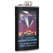 Vliegveld boven Poster voor zoeklicht Heupfles (Rechts)