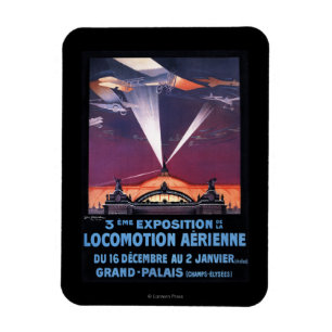 Vliegveld boven Poster voor zoeklicht Magneet