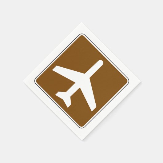 Vliegveld teken papieren servetten (Hoek)