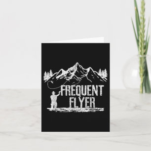 Vliegvissen - Frequent Flyer Funny Forel Fisherman Kaart