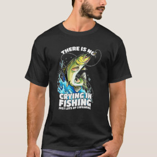 Vliegvissen grap Er is geen huilen bij vissen Baar T-shirt