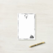 Vliegvissen Monogrammed Post-It Notes (Op bureau)