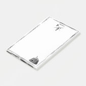 Vliegvissen Monogrammed Post-It Notes (Schuin)