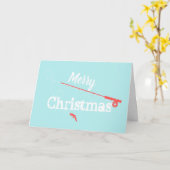 Vliegvissen Prettig Kerstfeest Kaart (Gele Bloem)