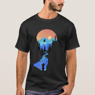 Vliegvissen Stroom Berg Vis Zonsondergang forel vi T-shirt