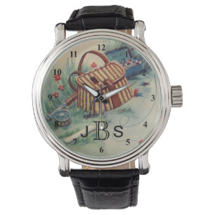  vliegvisser   mannelijk monogram horloge