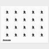 Vliegvisser vissen silhouet ronde sticker (Vel)