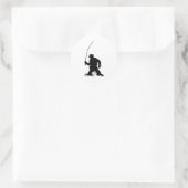 Vliegvisser vissen silhouet ronde sticker (Tas)