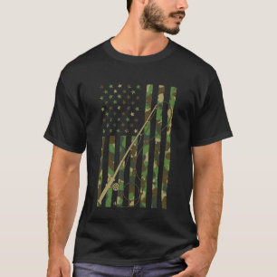 Vliegvisuitrusting met Amerikaanse Vlag Camouflage T-shirt