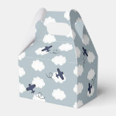 Vliegvliegtuig Clouds Blue Sky Boy Birthday Bedankdoosjes (Achterkant)