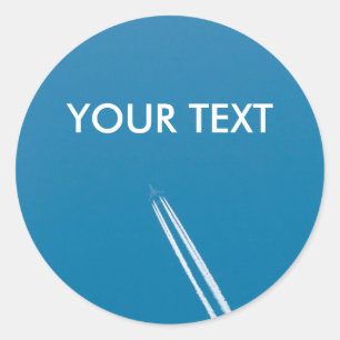 Vliegvliegtuig Ronde Sticker