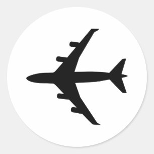 Vliegvliegtuig Ronde Sticker