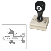 Vliegvliegtuig Rubberstempel (Gestempeld)