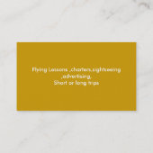 Vliegvliegtuig Visitekaartje (Achterkant)