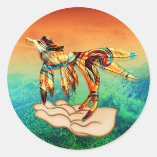 Vliegvlucht Ronde Sticker