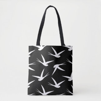 Vliegvrij Elegant Vogelpatroon Draagtas