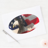 vliegvrijheden ovale sticker (Envelop)