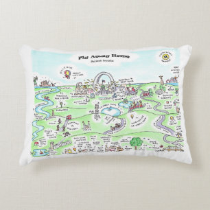 Vliegweg naar huis accent kussen