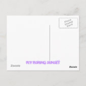 vliegzonsondergang briefkaart (Achterkant)