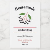 Vlierbessiroop Flesetiket Sticker (Enkel label)