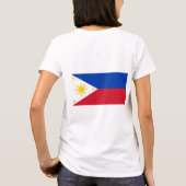 Vlies van Vrouwen Zip Jogger vlag van de Filippijn T-shirt (Achterkant)