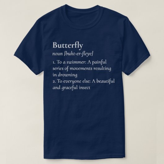 Vlikstofdefinitiemateriaal voor zwemmen t-shirt (Design voorkant)