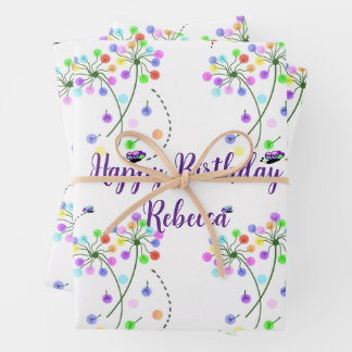 Vlindans Geboortegeschenk Inpakvellen Inpakpapier Vel