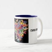 vlinder047, CURE LUPUS, CURE LUPUS Tweekleurige Koffiemok (Voorkant rechts)