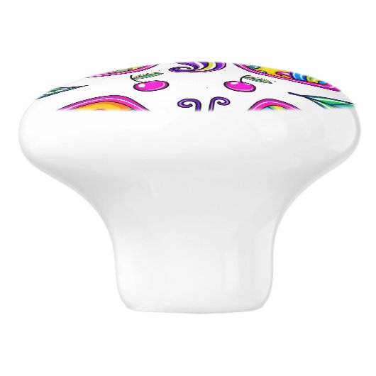 Vlinder 1 Keramische knop (Zijkant)