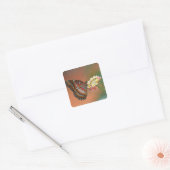 vlinder 2 vierkante sticker (Envelop)