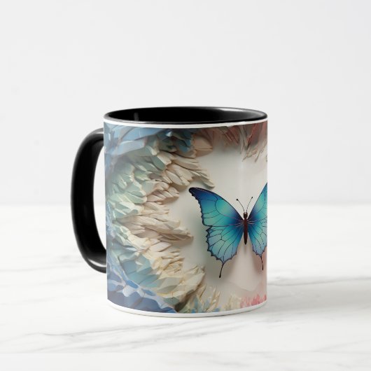 Vlinder 3D Mok Wrap (Voorkant links)