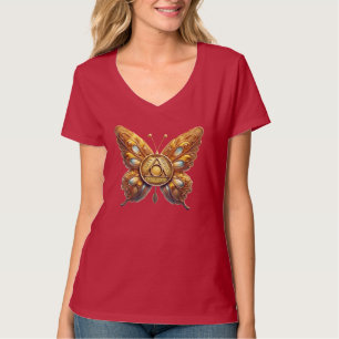Vlinder AA-shirt Vrouwelijk herstelsymbool T-shirt