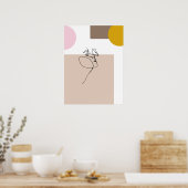 Vlinder abstract kunst poster (Keuken)