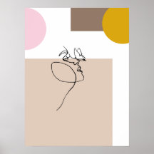 Vlinder abstract kunst poster