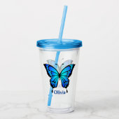 Vlinder Acryl Drinkbeker (Achterkant)